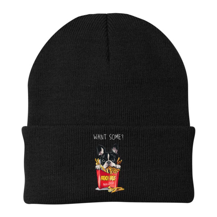 Want Some French Bulldog Knit Cap Winter Beanie