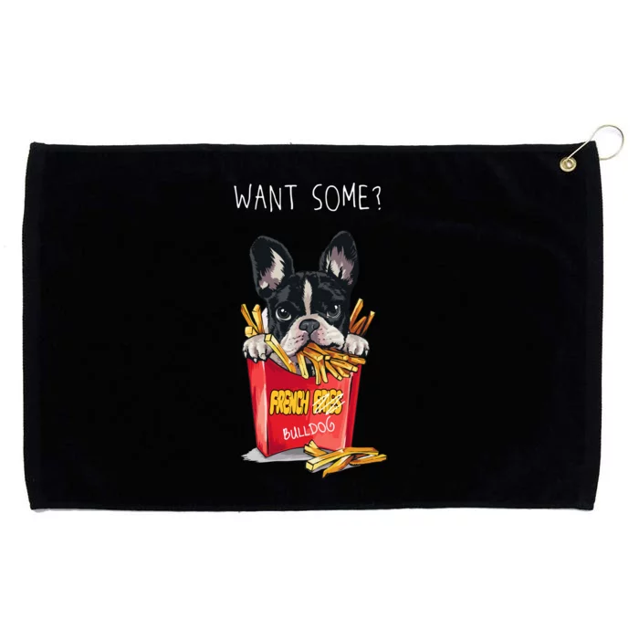 Want Some French Bulldog Grommeted Golf Towel