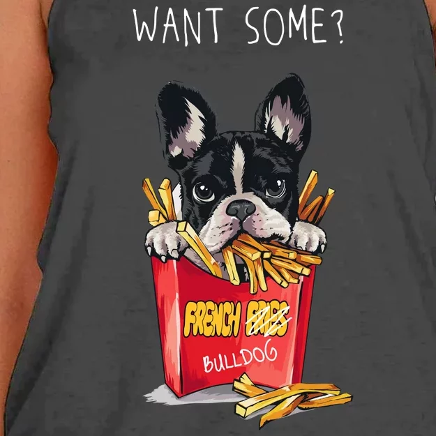 Want Some French Bulldog Women's Knotted Racerback Tank