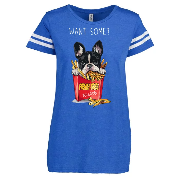 Want Some French Bulldog Enza Ladies Jersey Football T-Shirt