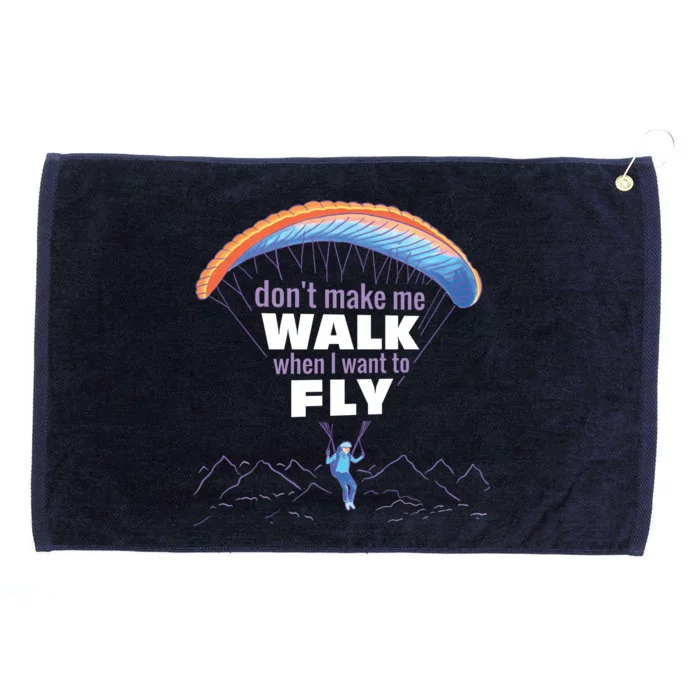 Want To Fly Paragliding Grommeted Golf Towel