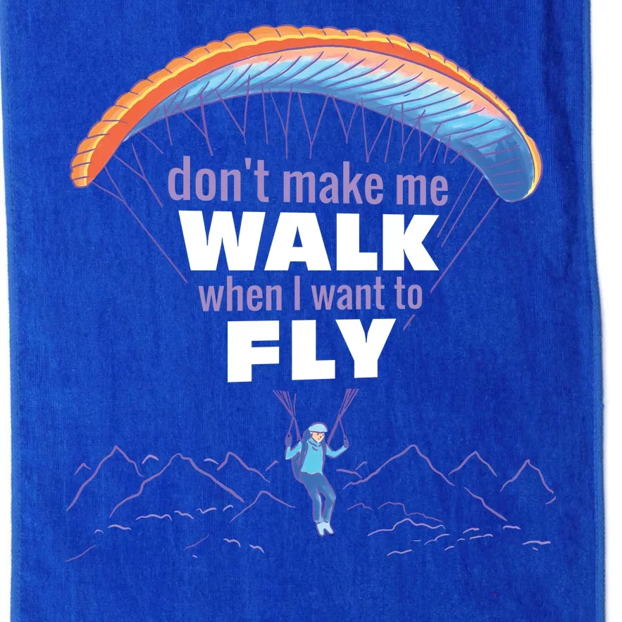 Want To Fly Paragliding Platinum Collection Golf Towel