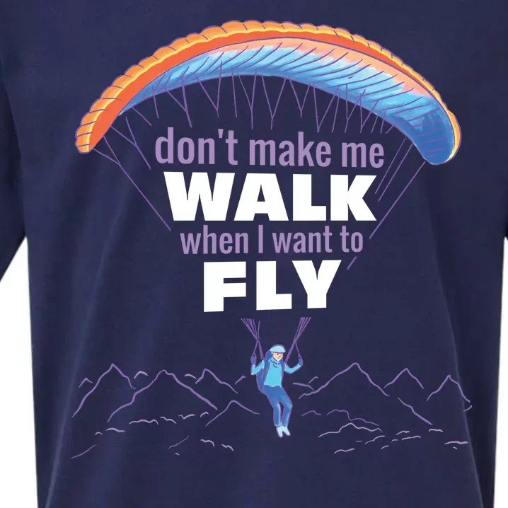 Want To Fly Paragliding Sueded Cloud Jersey T-Shirt