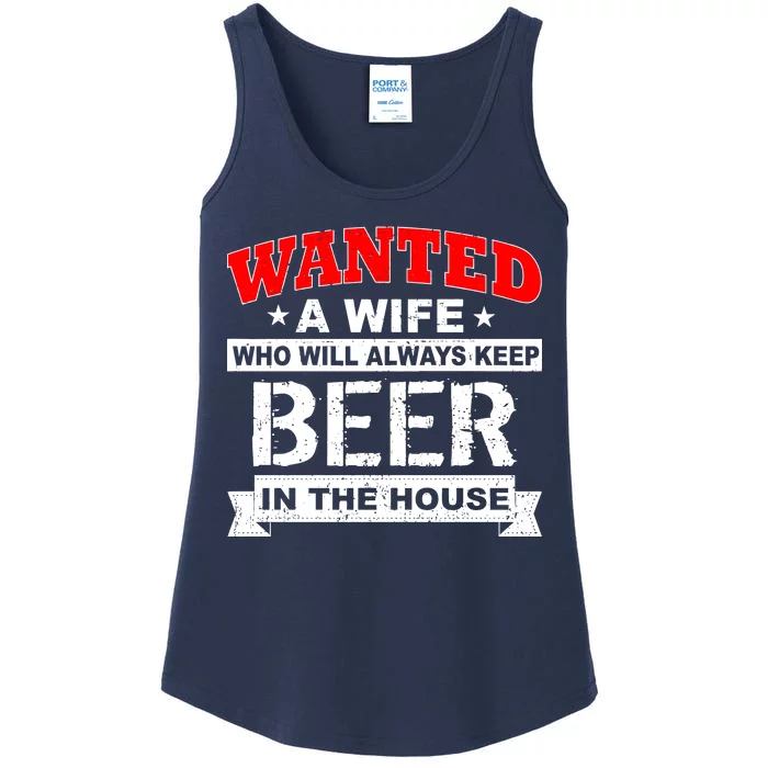 Wanted A Wife Who Will Always Keep Beer Ladies Essential Tank