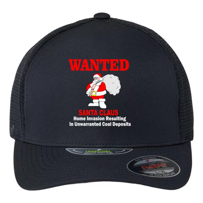 Wanted Santa Claus Home Invasion Flexfit Unipanel Trucker Cap