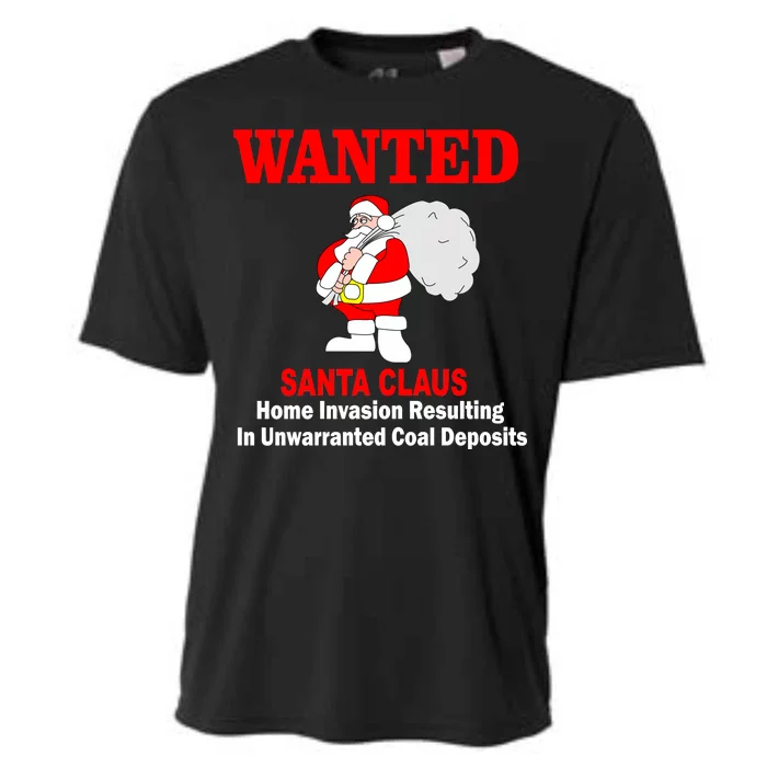 Wanted Santa Claus Home Invasion Cooling Performance Crew T-Shirt