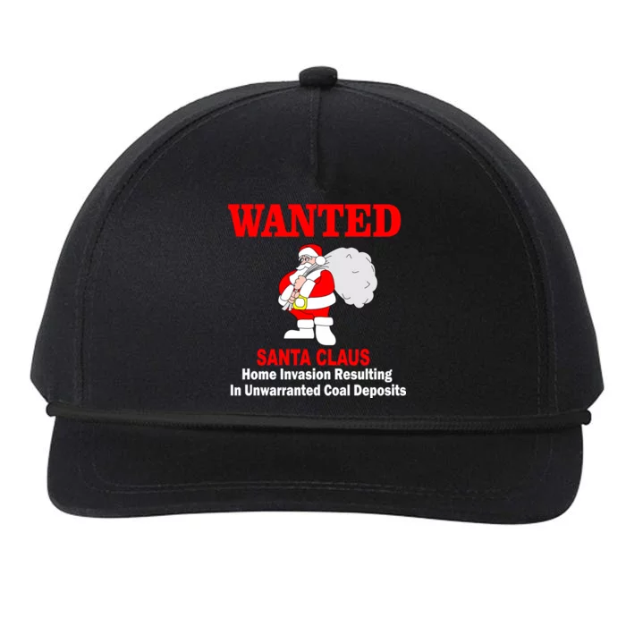 Wanted Santa Claus Home Invasion Snapback Five-Panel Rope Hat