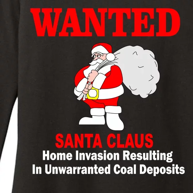 Wanted Santa Claus Home Invasion Womens CVC Long Sleeve Shirt