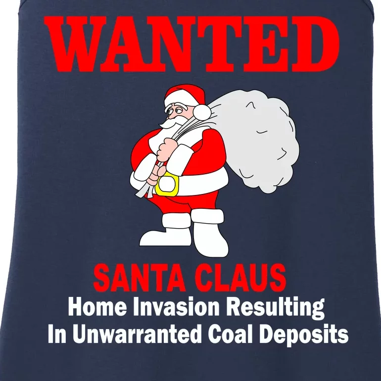 Wanted Santa Claus Home Invasion Ladies Essential Tank