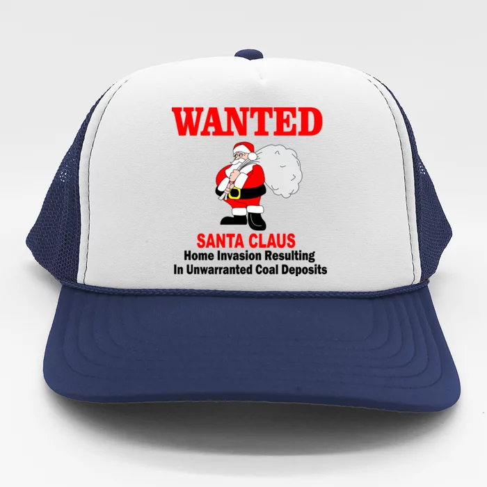 Wanted Santa Claus Home Invasion Trucker Hat