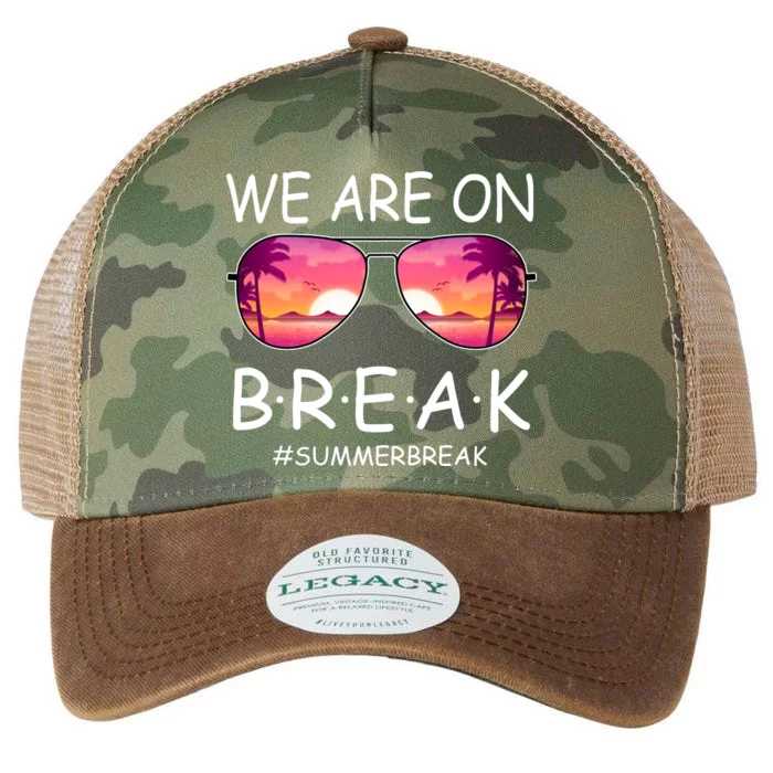 We Are On Break Summer Break Tropical Legacy Tie Dye Trucker Hat