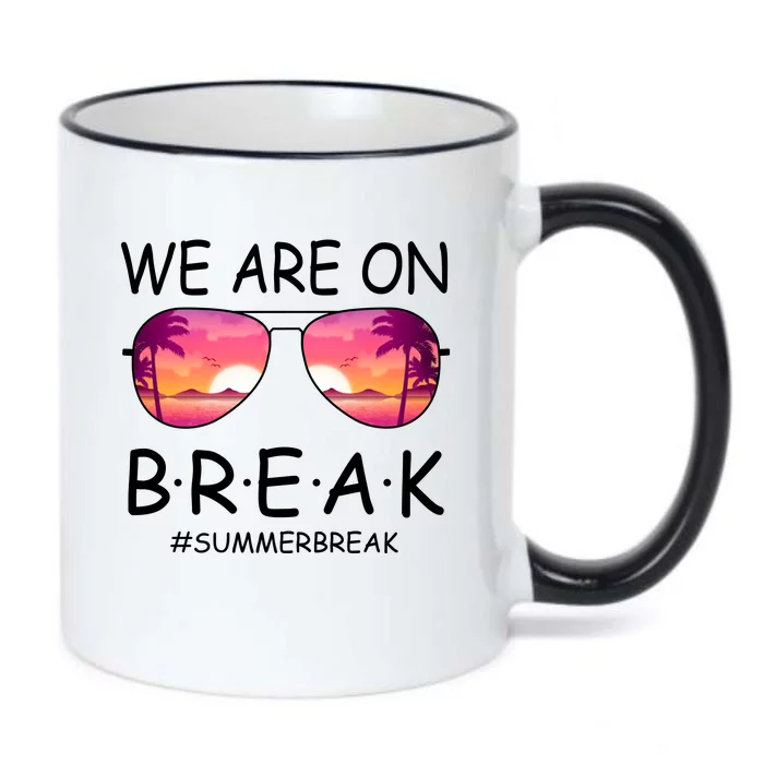 We Are On Break Summer Break Tropical Black Color Changing Mug