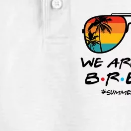 We Are On A Break Summer Break Boho Rainbow Funny Teacher Dry Zone Grid Performance Polo