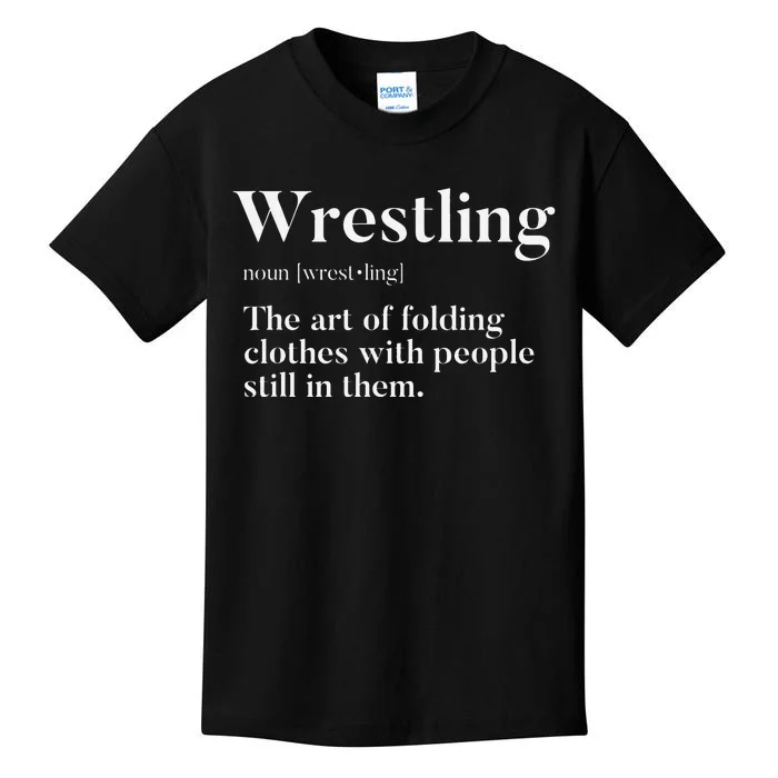 Wrestling  Art Of Folding Clothes With People In Them  Fun Kids T-Shirt