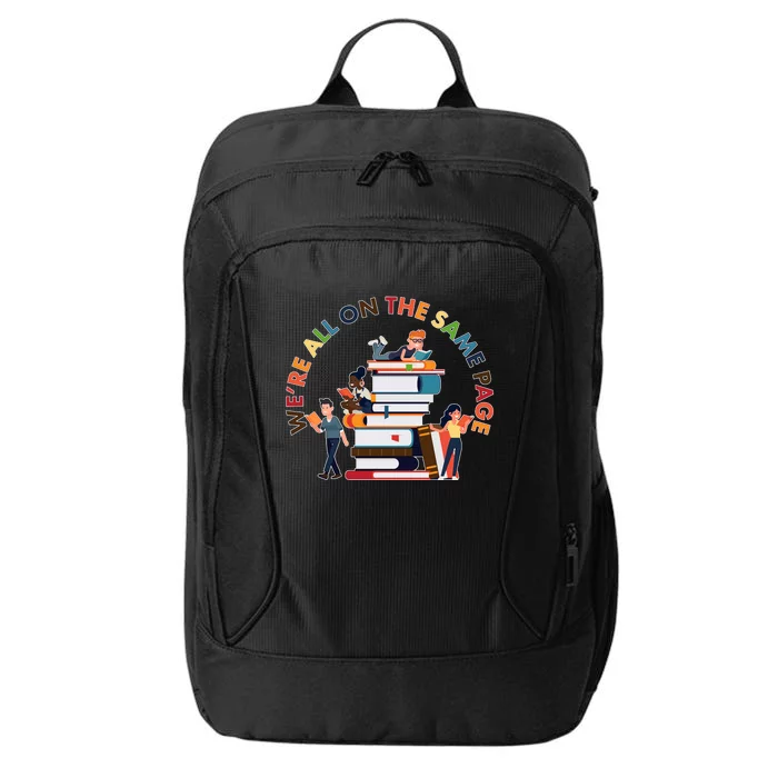 Were All One The Same Page Library Reading Fan Book Lover City Backpack