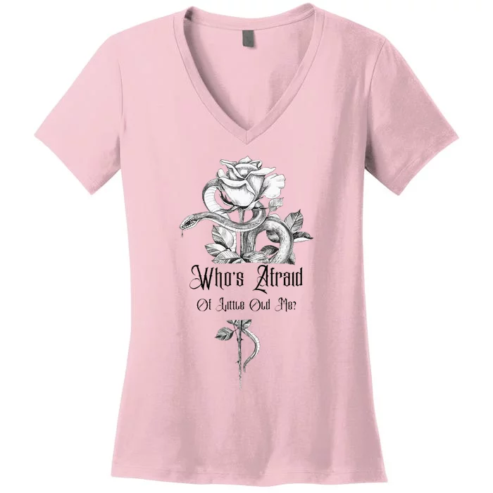 WhoS Afraid Of Little Old Me Snake Cool Confident Women Women's V-Neck T-Shirt