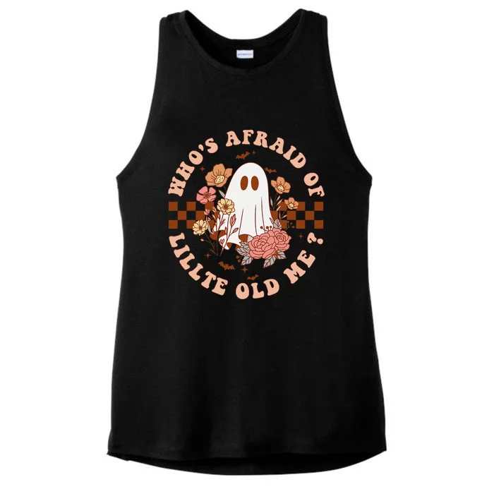 WhoS Afraid Of Little Funny Old Me Ladies Tri-Blend Wicking Tank