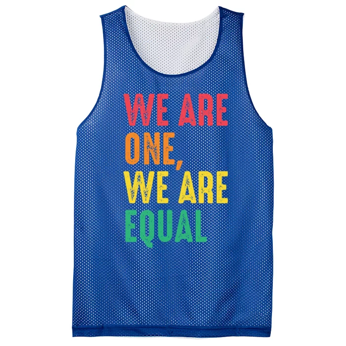 We Are One We Are Equal Hu Rights Huity Freedom Gift Mesh Reversible Basketball Jersey Tank