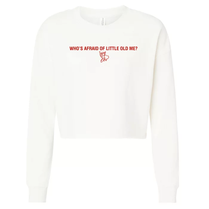 Whos Afraid Of Little Old Me Cupid Ttpd Cropped Pullover Crew