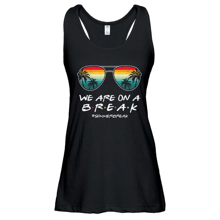 We Are On A Break Summer Break Boho Rainbow Ladies Essential Flowy Tank