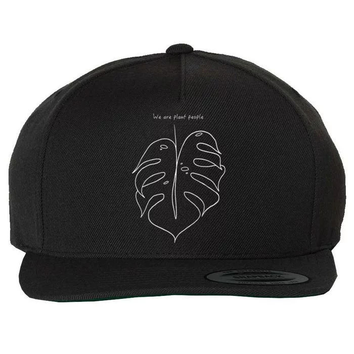 We Are Plant People Gardening Monstera Deliciosa Leaf Wool Snapback Cap