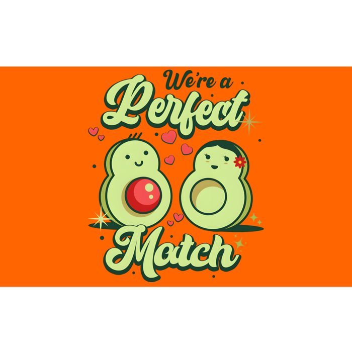 We A Perfect Match Happy Valentines Day Couples Avocado Bumper Sticker