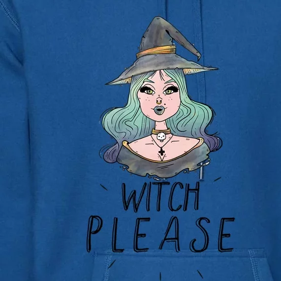 Wiccan And Pagan Witch Please Cute Pastel Halloween Witch Gift Premium Hoodie