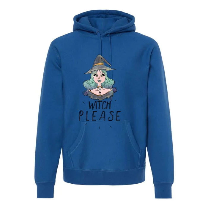 Wiccan And Pagan Witch Please Cute Pastel Halloween Witch Gift Premium Hoodie