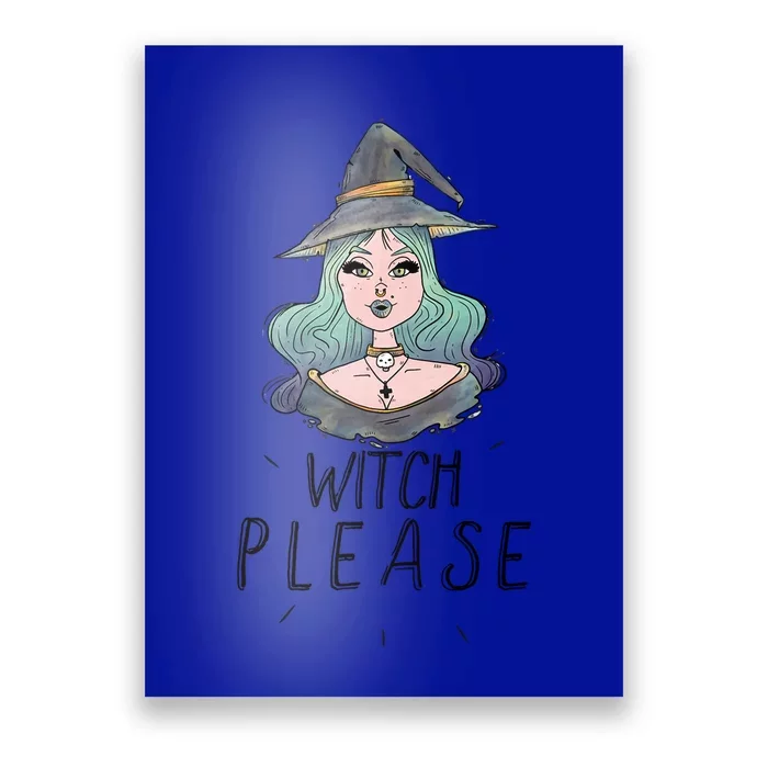 Wiccan And Pagan Witch Please Cute Pastel Halloween Witch Gift Poster