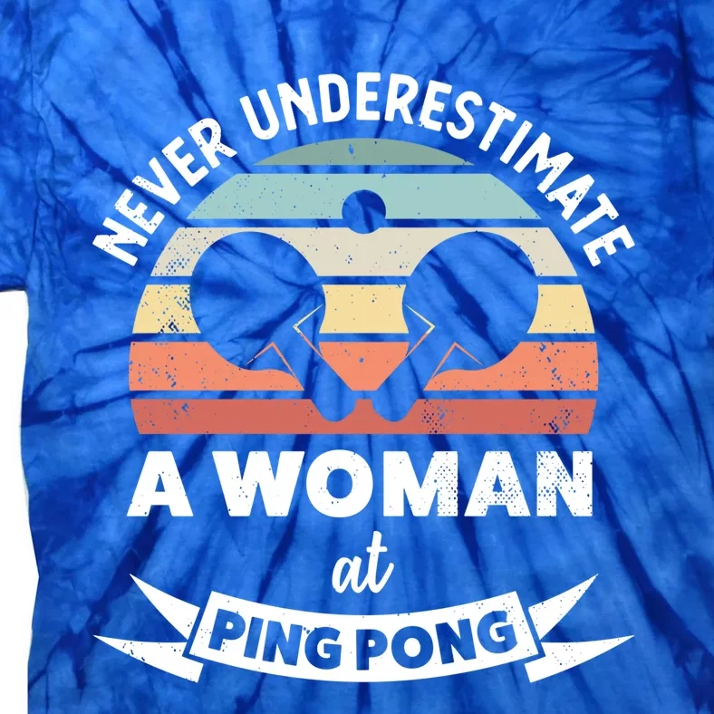 Wo At Pinggiftpong Funny Table Tennis Gift Mom Great Gift Tie-Dye T-Shirt