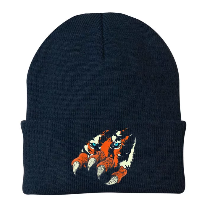 Wildlife Animal Predator Wild Cat Claws Tiger Eyes Tiger Knit Cap Winter Beanie