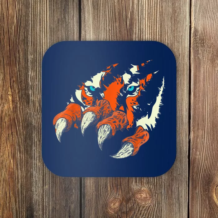 Wildlife Animal Predator Wild Cat Claws Tiger Eyes Tiger Coaster