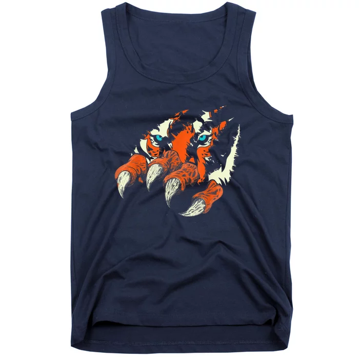 Wildlife Animal Predator Wild Cat Claws Tiger Eyes Tiger Tank Top