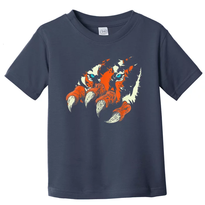 Wildlife Animal Predator Wild Cat Claws Tiger Eyes Tiger Toddler T-Shirt