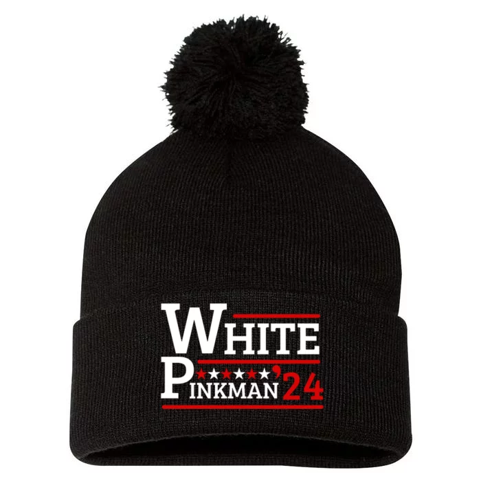 White And Pinkman 24 Election Funny Humor Pom Pom 12in Knit Beanie