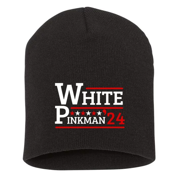 White And Pinkman 24 Election Funny Humor Short Acrylic Beanie