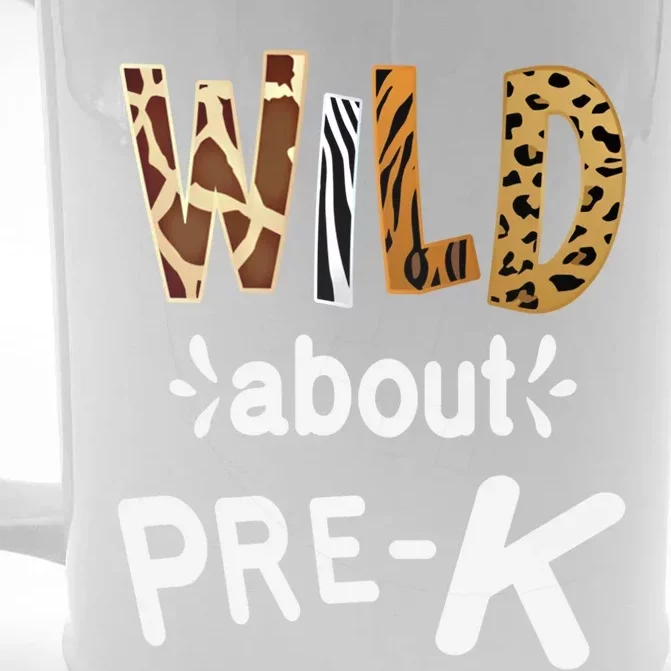 Wild About Pregiftk Teacher Student First Day Of Kindergarten Gift Front & Back Beer Stein