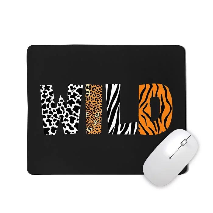 Wild Animal Pattern Cow Leopard Zebra Tiger Animal Print Mousepad