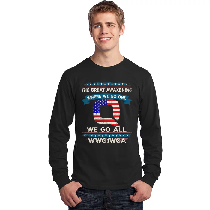 We Are Q | QAnon Flag WWG1WGA Q Anon Long Sleeve Shirt