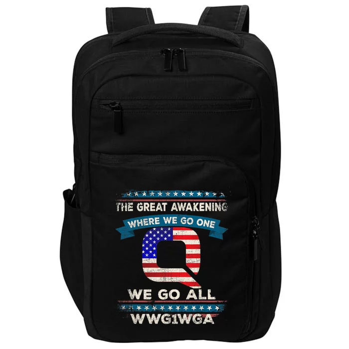 We Are Q | QAnon Flag WWG1WGA Q Anon Impact Tech Backpack