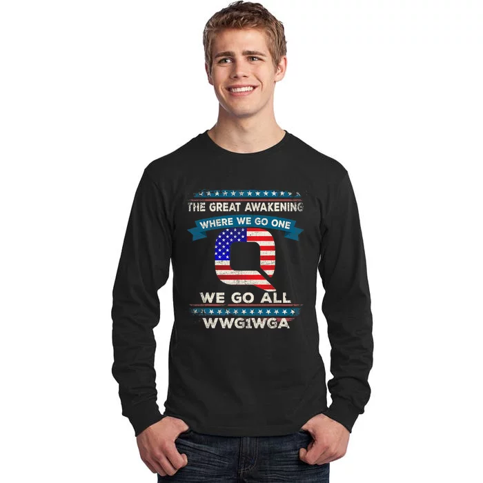 We Are Q | QAnon Flag WWG1WGA Q Anon Tall Long Sleeve T-Shirt