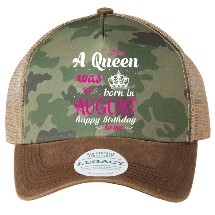 Womens A Queen Was Born In August Happy Birthday Shirts For Girl Legacy Tie Dye Trucker Hat