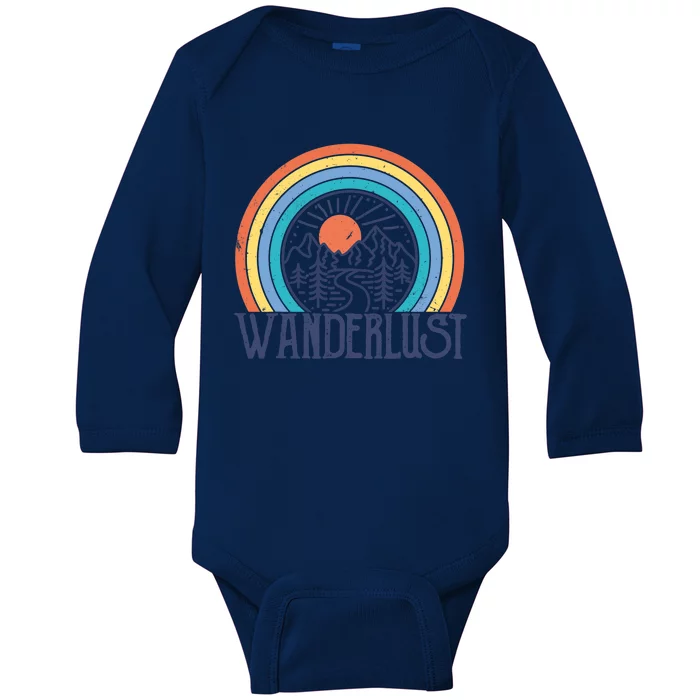 Wander-lust Adventure Road Trip Vacation Travelling Tee Baby Long Sleeve Bodysuit