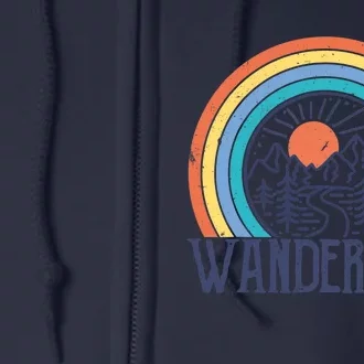 Wander-lust Adventure Road Trip Vacation Travelling Tee Full Zip Hoodie