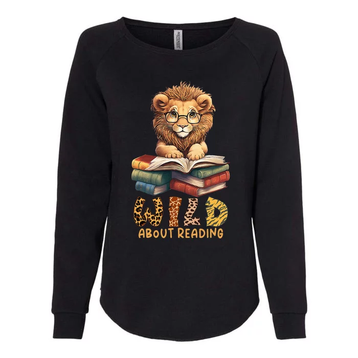 Wild about reading, reading Books And Bookworm Library day Womens California Wash Sweatshirt