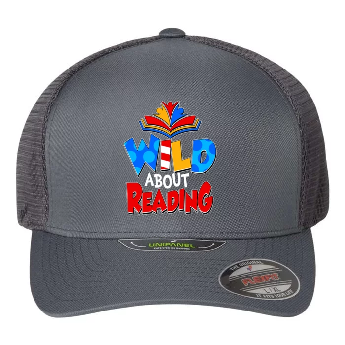 Wild About Reading Book Lover Reading Fan Flexfit Unipanel Trucker Cap