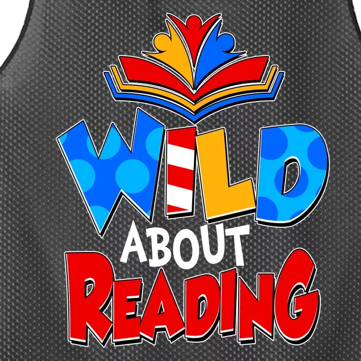 Wild About Reading Book Lover Reading Fan Mesh Reversible Basketball Jersey Tank