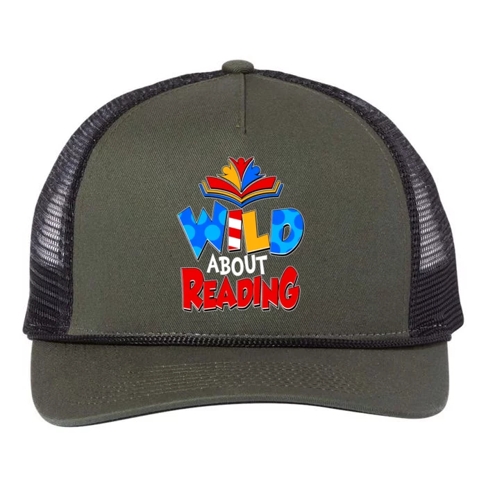 Wild About Reading Book Lover Reading Fan Retro Rope Trucker Hat Cap