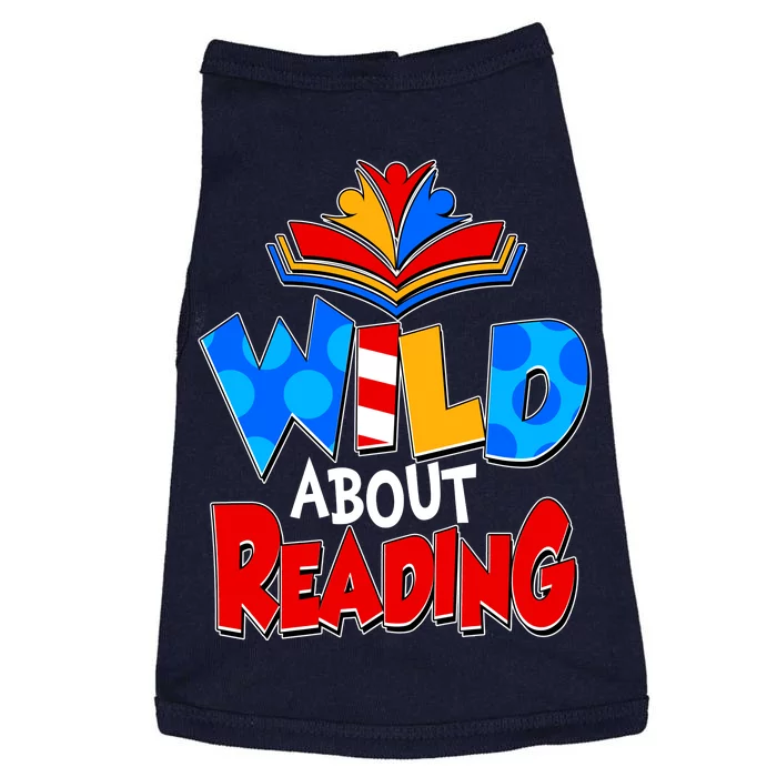 Wild About Reading Book Lover Reading Fan Doggie Tank