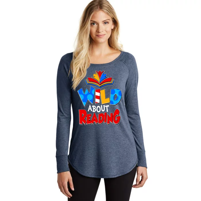 Wild About Reading Book Lover Reading Fan Women's Perfect Tri Tunic Long Sleeve Shirt